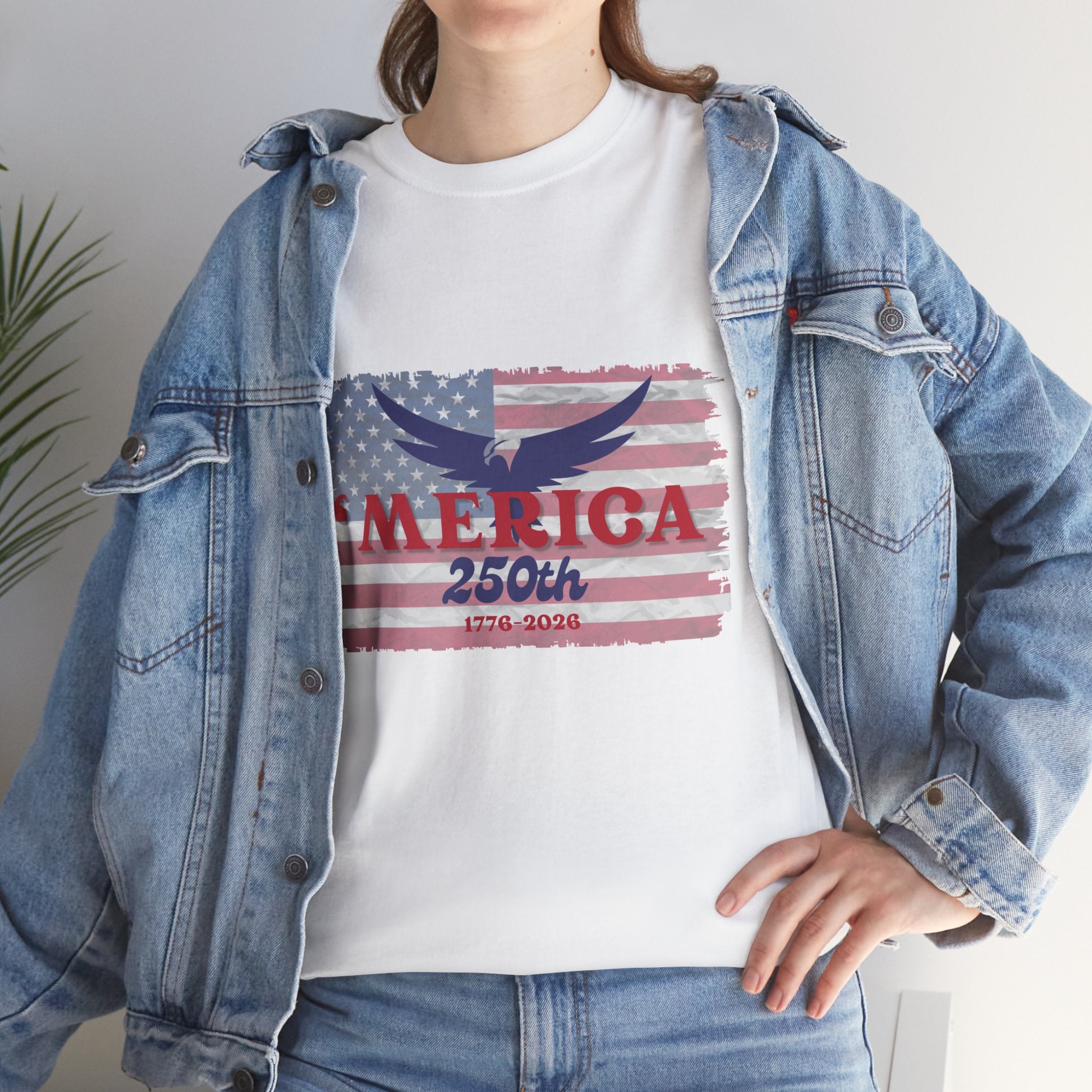 T-Shirt — 'Merica 250th Vintage Flag Graphic Tee (1776–2026)