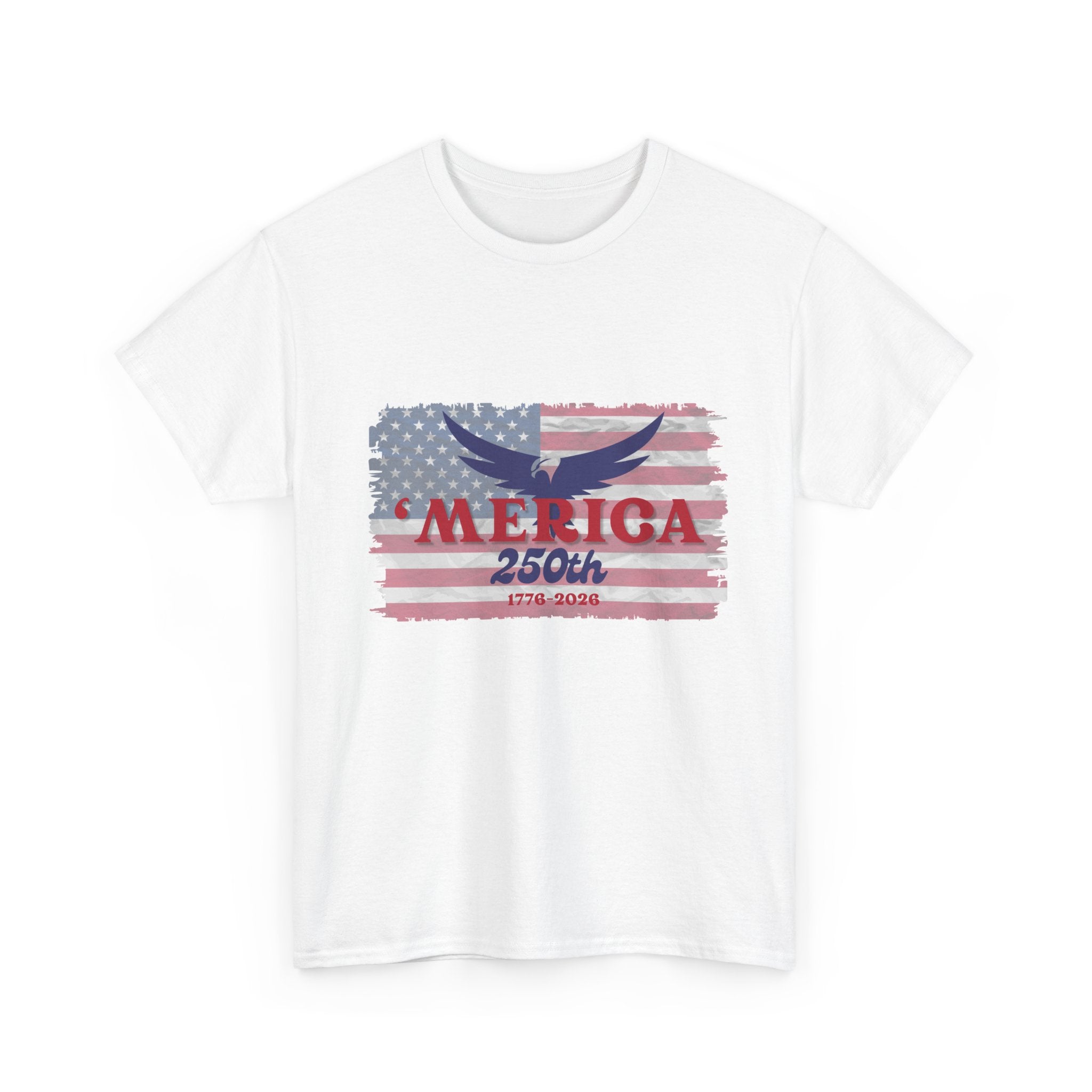 T-Shirt — 'Merica 250th Vintage Flag Graphic Tee (1776–2026)