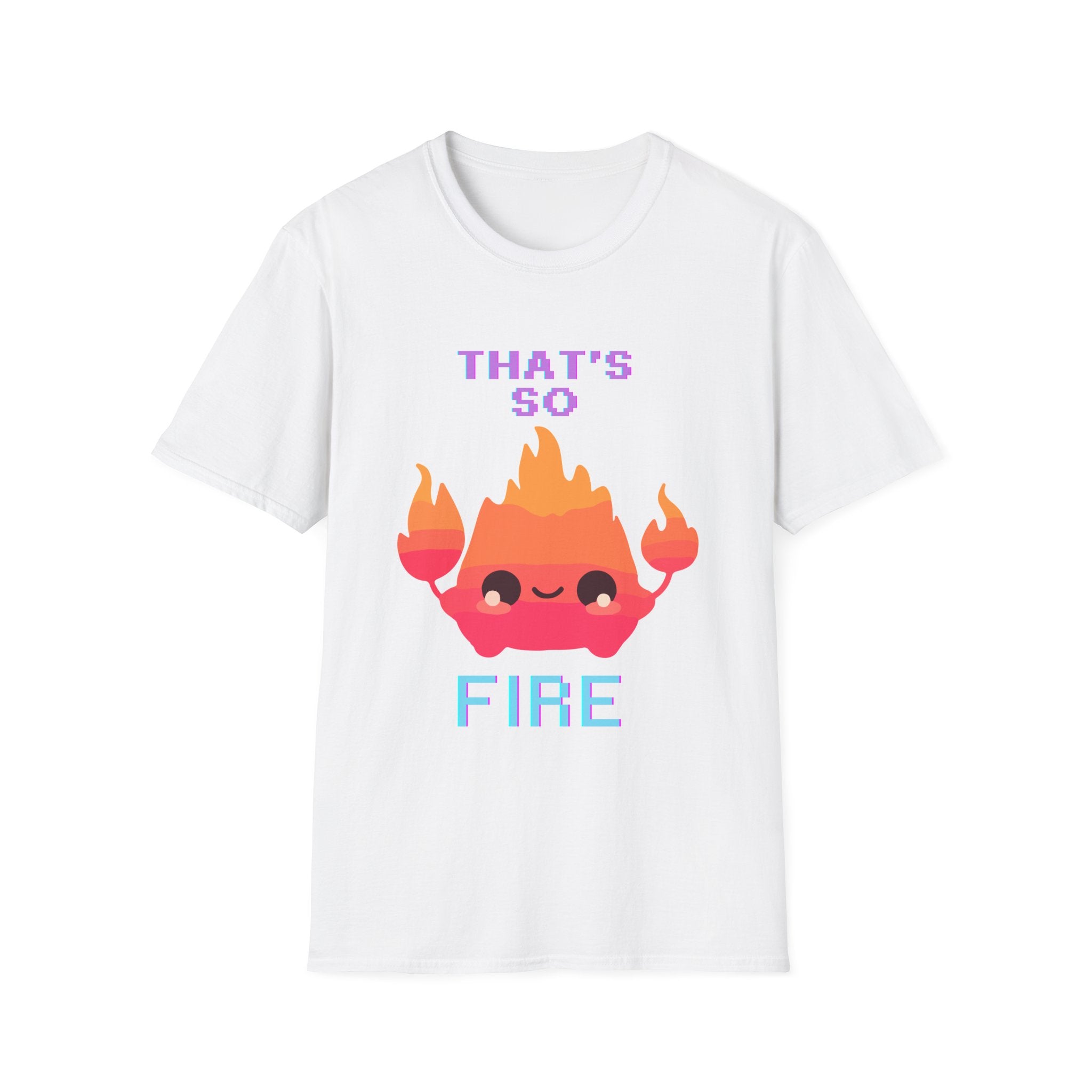 That's So Fire T-Shirt — Cartoon Flame Flipping the Bird Graphic