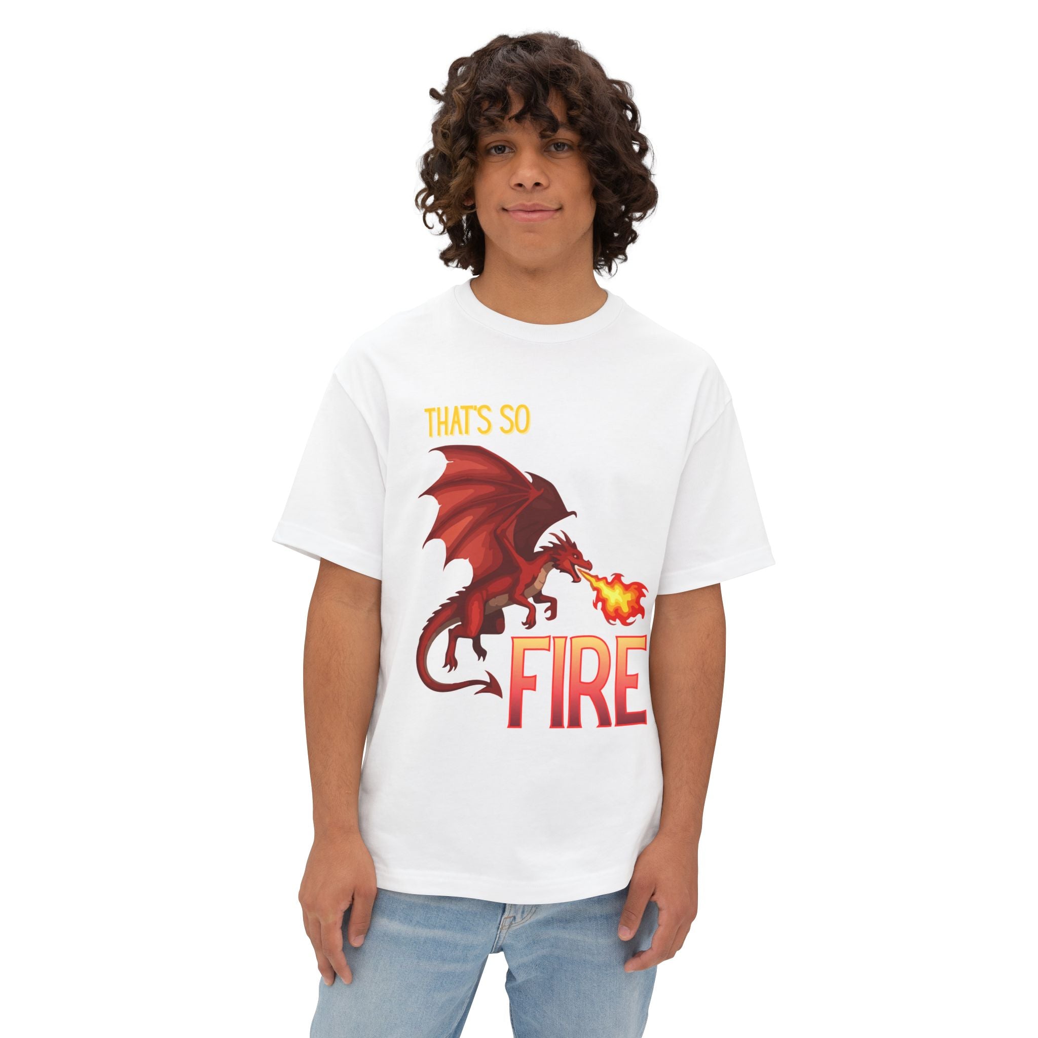 That's So Fire Dragon Tee — Vintage Fire-Breathing Graphic T-Shirt